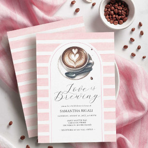 Pink Love Is Brewing Brautparty-Einladungen Einladung