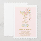 Pink Love is in Bloom Bridal Shower Einladung (Vorne/Hinten)