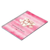 Pink Love is in the air heart balloons Notizblock (Linke Seite)