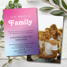 Pink Love Macht Eine Familie Adoptionstag Party Fo