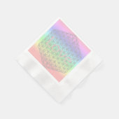 Pink Love Silver Mandala Wedding Serviette (Ecke)