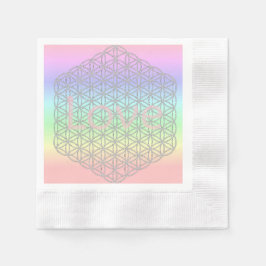 Pink Love Silver Mandala Wedding Serviette