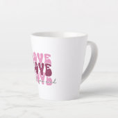 Pink "Love" Stacked Bubble Font Milchtasse (Rechte Ecke)