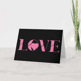 Pink Love Text Valentine's day Karte