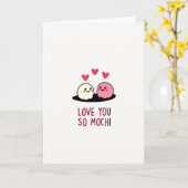 Pink Love You So Mochi Card Karte (Gelbe Blume)