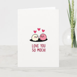 Pink Love You So Mochi Karte