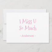 Pink Lovely Hearts Nahtloses Muster Karte (Vorderseite)