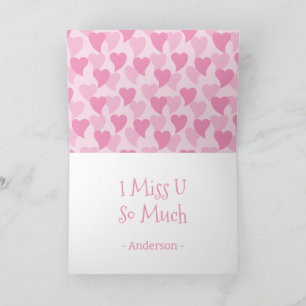 Pink Lovely Hearts Nahtloses Muster Karte