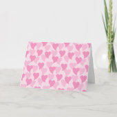 Pink Lovely Hearts Nahtloses Muster Karte (Vorderseite)