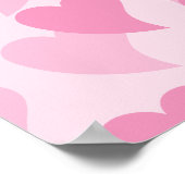 Pink Lovely Hearts Nahtloses Muster Poster (Ecke)