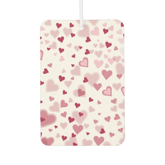 Pink Lovely Hearts Pattern  Autolufterfrischer (Vorderseite)