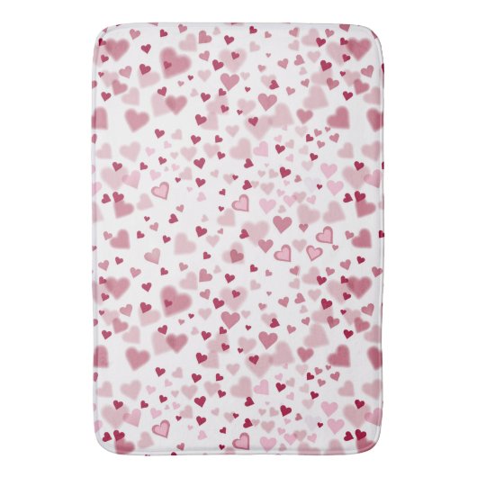  Pink Lovely Hearts Pattern  Badematte (Vorderseite Vertikal)