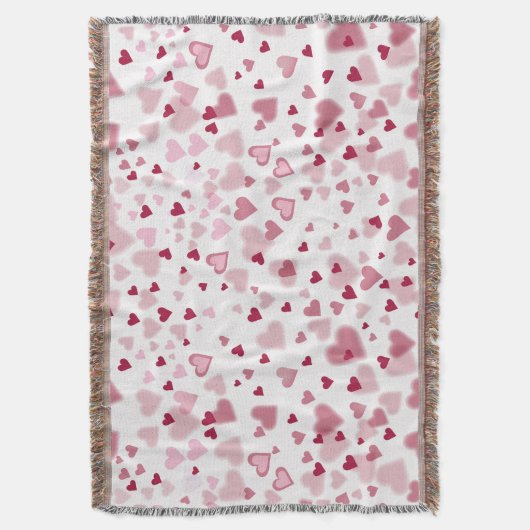 Pink Lovely Hearts Pattern Decke (Vorderseite Vertikal)