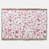 Pink Lovely Hearts Pattern Decke (Vorderseite)