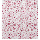 Pink Lovely Hearts Pattern Duschvorhang (Vorderseite)