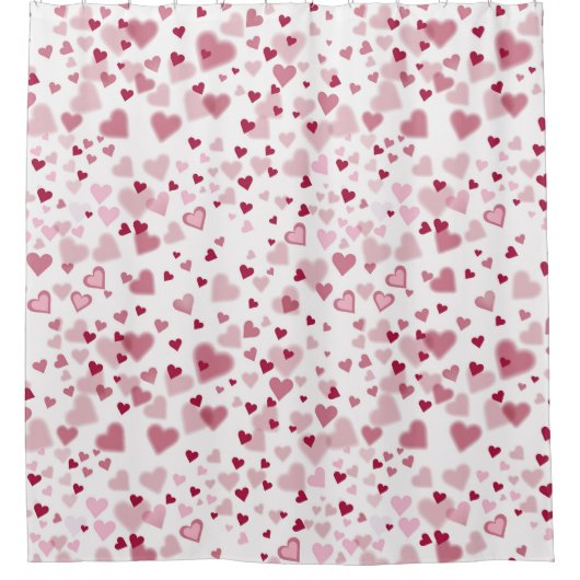  Pink Lovely Hearts Pattern  Duschvorhang (Vorderseite)