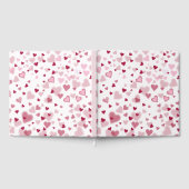  Pink Lovely Hearts Pattern  Gästebuch (Voll)