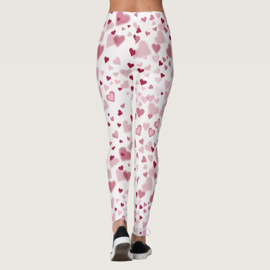  Pink Lovely Hearts Pattern  Leggings (Rückseite)
