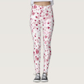  Pink Lovely Hearts Pattern  Leggings (Vorderseite)