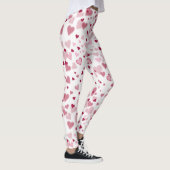 Pink Lovely Hearts Pattern Leggings (Rechts)