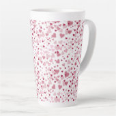  Pink Lovely Hearts Pattern  Milchtasse (Rechte Ecke)