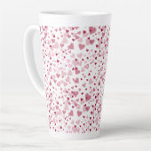  Pink Lovely Hearts Pattern  Milchtasse (Linke Ecke)