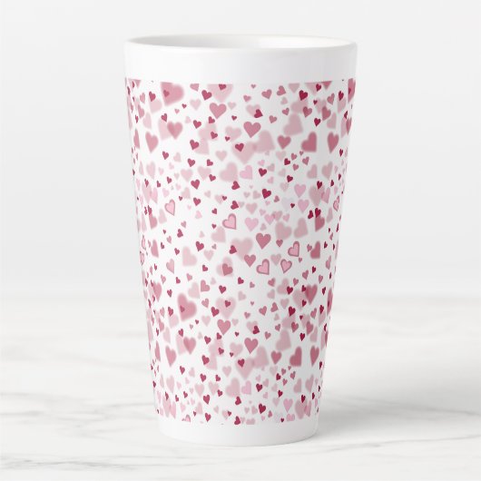  Pink Lovely Hearts Pattern  Milchtasse (Vorderseite)