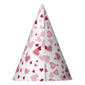  Pink Lovely Hearts Pattern  Partyhütchen (Rückseite)