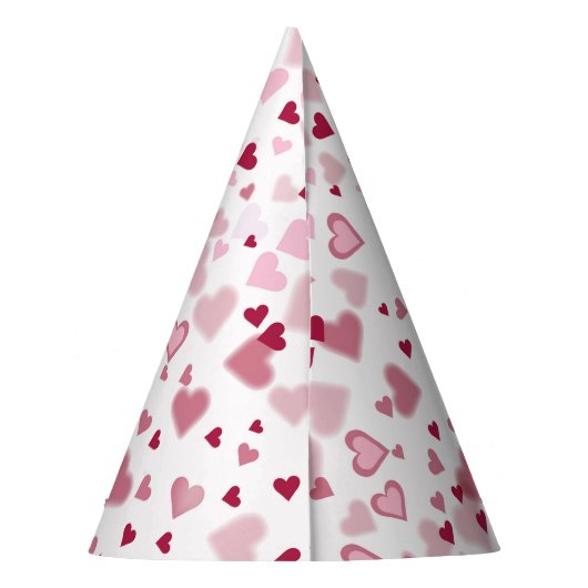  Pink Lovely Hearts Pattern  Partyhütchen (Rückseite)