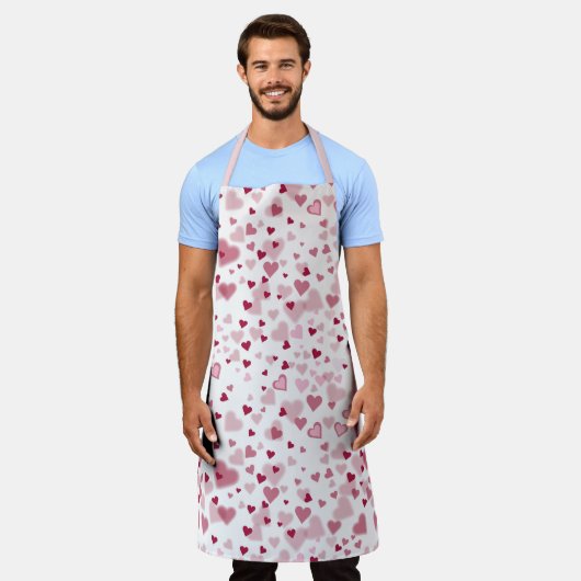  Pink Lovely Hearts Pattern  Schürze (Getragen)