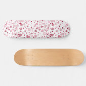  Pink Lovely Hearts Pattern  Skateboard (Horizontal)