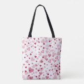 Pink Lovely Hearts Pattern Tasche (Rückseite)