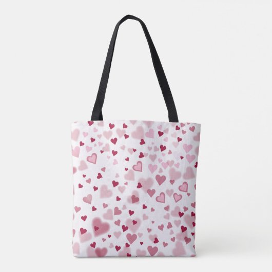  Pink Lovely Hearts Pattern  Tasche (Rückseite)