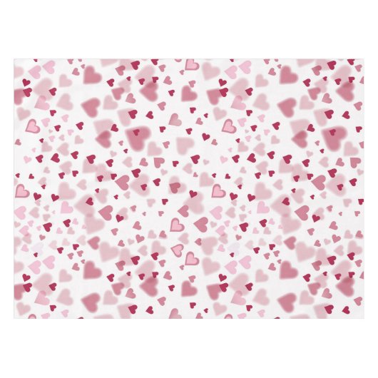  Pink Lovely Hearts Pattern  Tischdecke (Vorderseite (Horizontal))