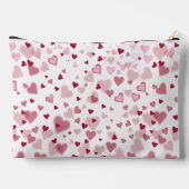  Pink Lovely Hearts Pattern  Zubehörtasche (Rückseite)