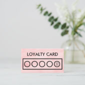 Pink Loyalty Card Visitenkarte (Stehend Vorderseite)