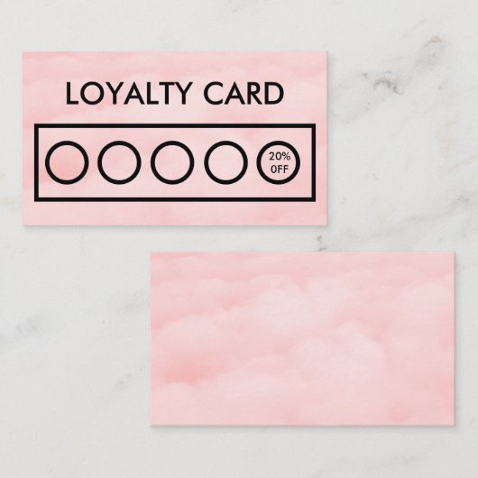 Pink Loyalty Card Visitenkarte (Vorne/Hinten)