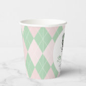 Pink Lucky Little Kleeblatt St Patricks Baby Dusch Pappbecher (Rechts)