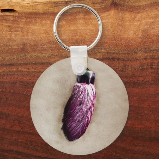 Pink Lucky Rabbit's Foot Schlüsselanhänger (Vorderseite)