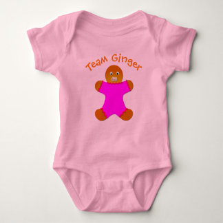 Pink Lucky Team Ginger for Fun Ginger and Redheads Baby Strampler