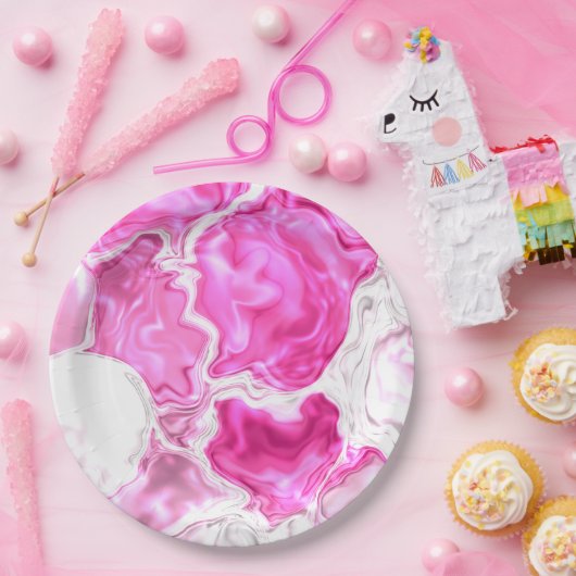 Pink Luminosity Pappteller (Party)