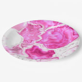 Pink Luminosity Pappteller (Schrägansicht)