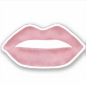 Pink Luscious Lips Aufkleber (Vorderseite)