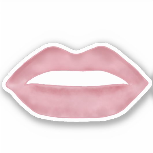 Pink Luscious Lips Aufkleber (Vorderseite)