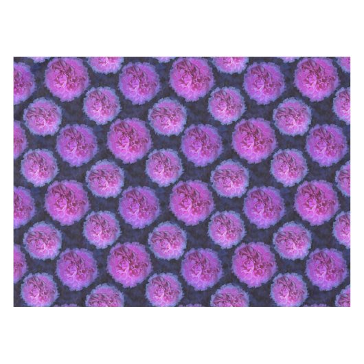 Pink Lush Peony Blumen Tischdecke (Vorderseite (Horizontal))