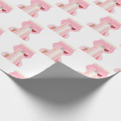 Pink lustig Bustier Corset Geschenkpapier (Ecke)