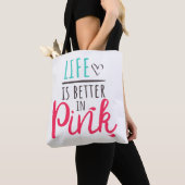Pink lustiger Spruch für Prinzessinnen Tasche (Von Nahem)