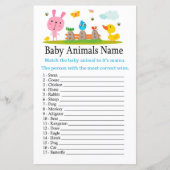 Pink lustiges Kaninchen Baby Tiere Name Spiel (Vorderseite)