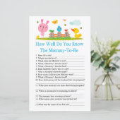 Pink lustiges Kaninchen Wie gut kennen Sie Babydus (Stehend Vorderseite)