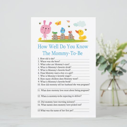 Pink lustiges Kaninchen Wie gut kennen Sie Babydus (Stehend Vorderseite)